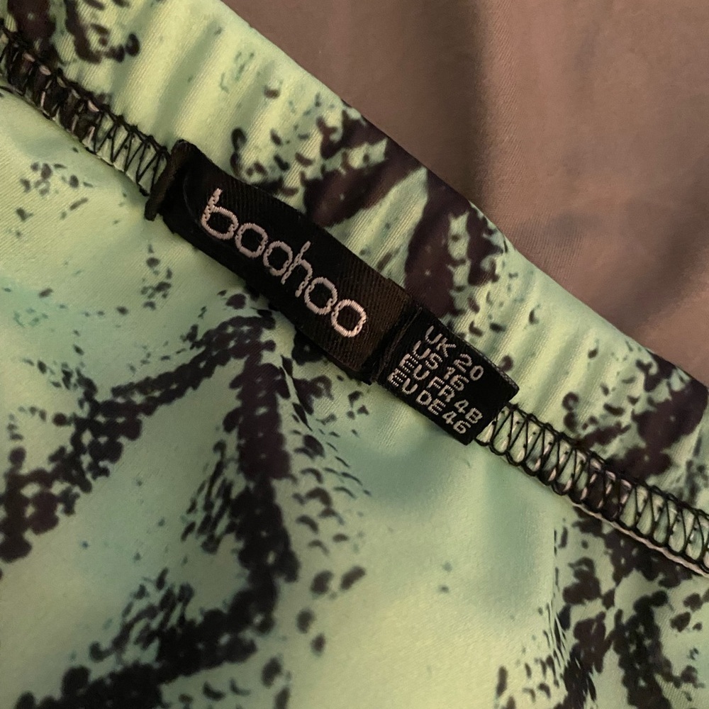 Boohoo Plus White Snake Print High Waist Bikini Set - Picture 5 of 7